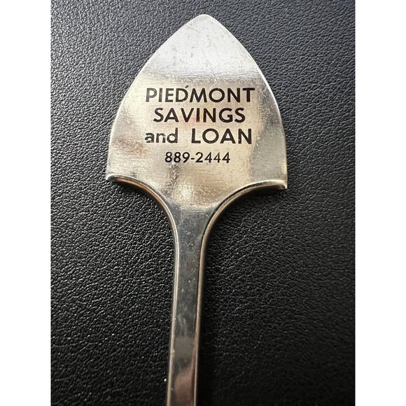 Antique Silver PIEDMONT SAVINGS AND LOAN Advertising Shovel Winston Salem NC - Picture 4 of 7